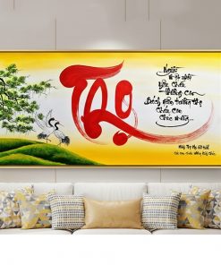 tranh chữ thọ thư pháp TT3677