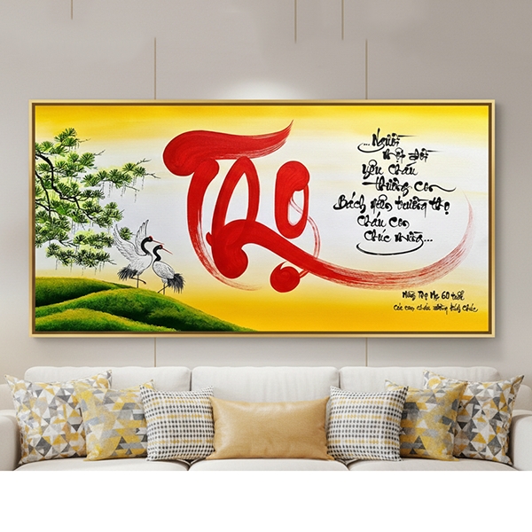 Chữ thọ thư pháp 1 tranh chữ thọ thư pháp TT3677
