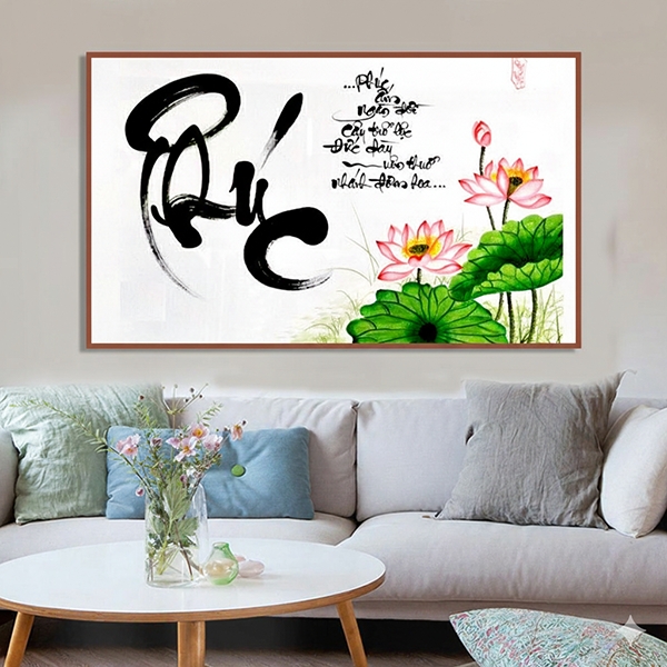 Chữ phúc thư pháp 6 tranh chữ phúc thư pháp TT3679