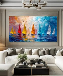 Tranh sơn dầu thuận buồm xuôi gió