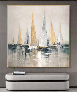 Tranh sơn dầu thuận buồm xuôi gió