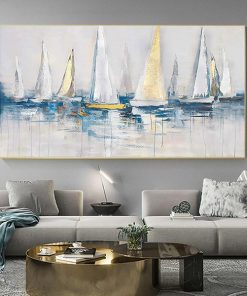 Tranh sơn dầu thuận buồm xuôi gió