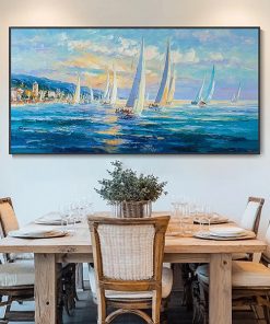 Tranh sơn dầu thuận buồm xuôi gió