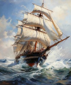 Tranh sơn dầu thuận buồm xuôi gió