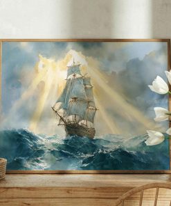 Tranh sơn dầu thuận buồm xuôi gió