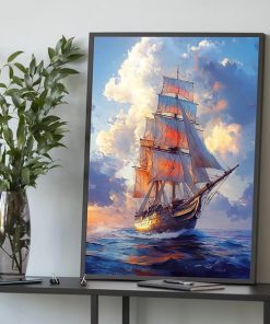 tranh sơn dầu thuận buồm xuôi gió TT3697