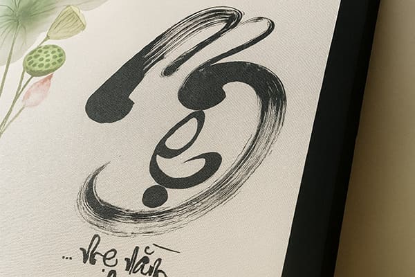 tranh mẹ thư pháp 9 chất lượng tranh thư pháp tại xưởng khung tranh rẻ