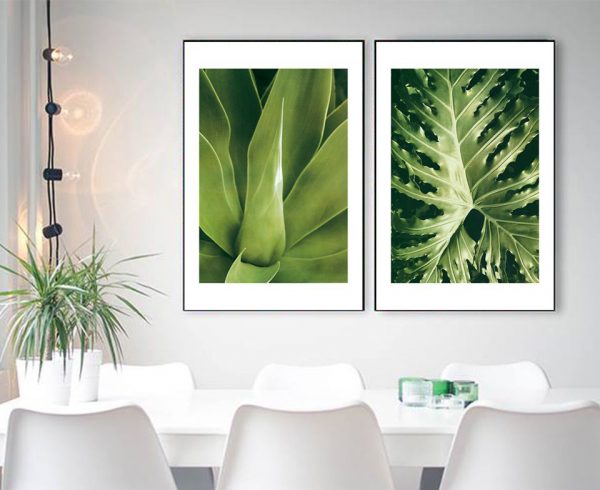 tranh lá cây hiện đại