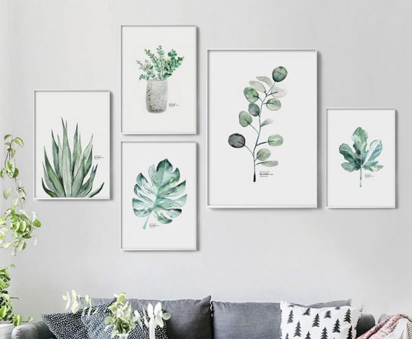 bộ tranh lá cây hiện đại