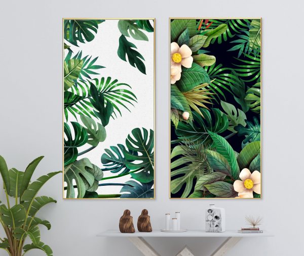 tranh lá cây phù hợp sử dụng nhà hiện đại